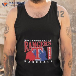 mlb world tour texas rangers baseball logo 2023 shirt tank top