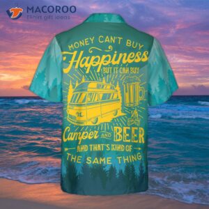 money can buy a hawaiian shirt with camper and beer design 0
