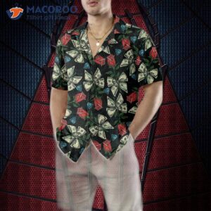 Money-colored Vintage Seamless Pattern With Diamonds Dollar Hawaiian Shirt, Funny Money Shirt Gift For 4 money colored vintage seamless pattern with diamonds dollar hawaiian shirt funny money shirt gift for 4