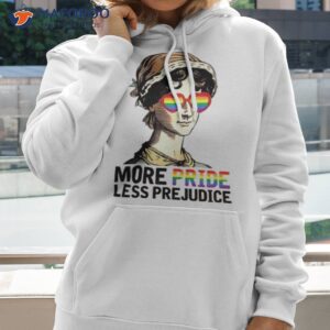 more pride less prejudice lgbt shirt jane austen proud ally shirt hoodie