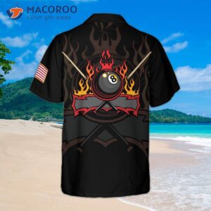 Mr. Bones’ 8-ball American Flag Billiards Hawaiian Shirt