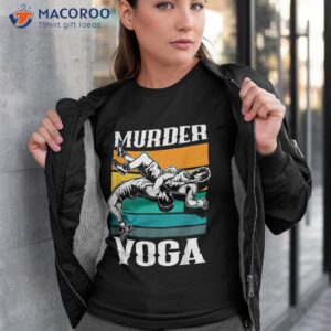 Murder Yoga Funny Retro Vintage Wrestler Wrestling Shirt