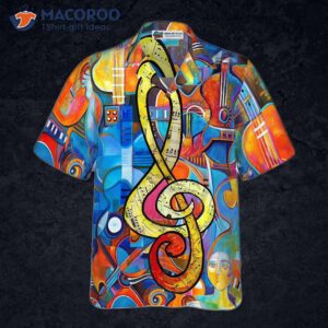 music note guitar hawaiian shirt 3