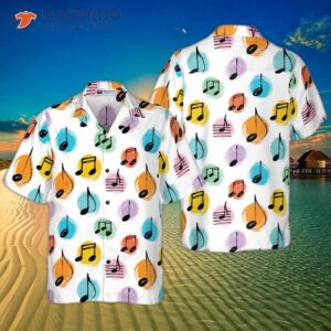 music note seamless pattern hawaiian shirt 2