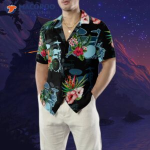 musical instrut drums hawaiian shirt 4