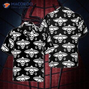 mustache skull mexico hawaiian shirt 2