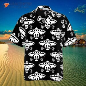 mustache skull mexico hawaiian shirt 3