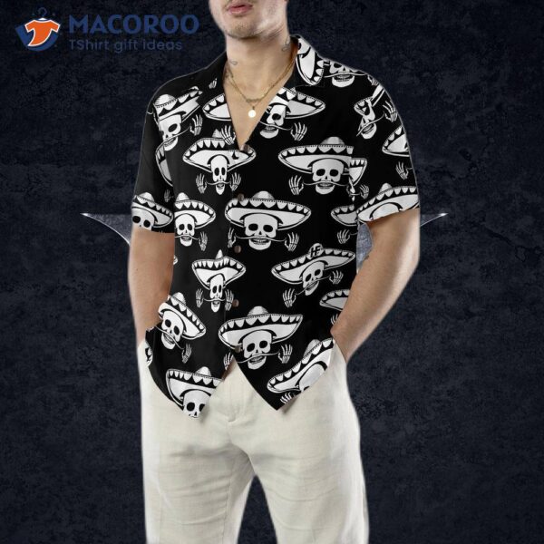 Mustache Skull Mexico Hawaiian Shirt