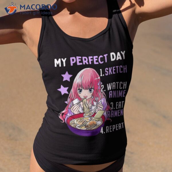 My Perfect Day Sketch Watch Anime Eat Ra Repeat Shirt