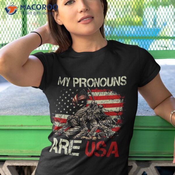My Pronouns Are Usa 4th Of July American Flag Tie Dye Shirt
