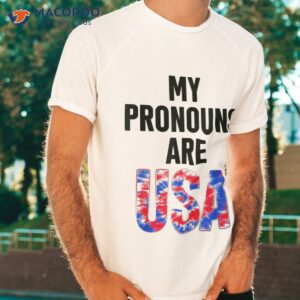 My Pronouns Are Usa 4th Of July American Flag Tie Dye Shirt
