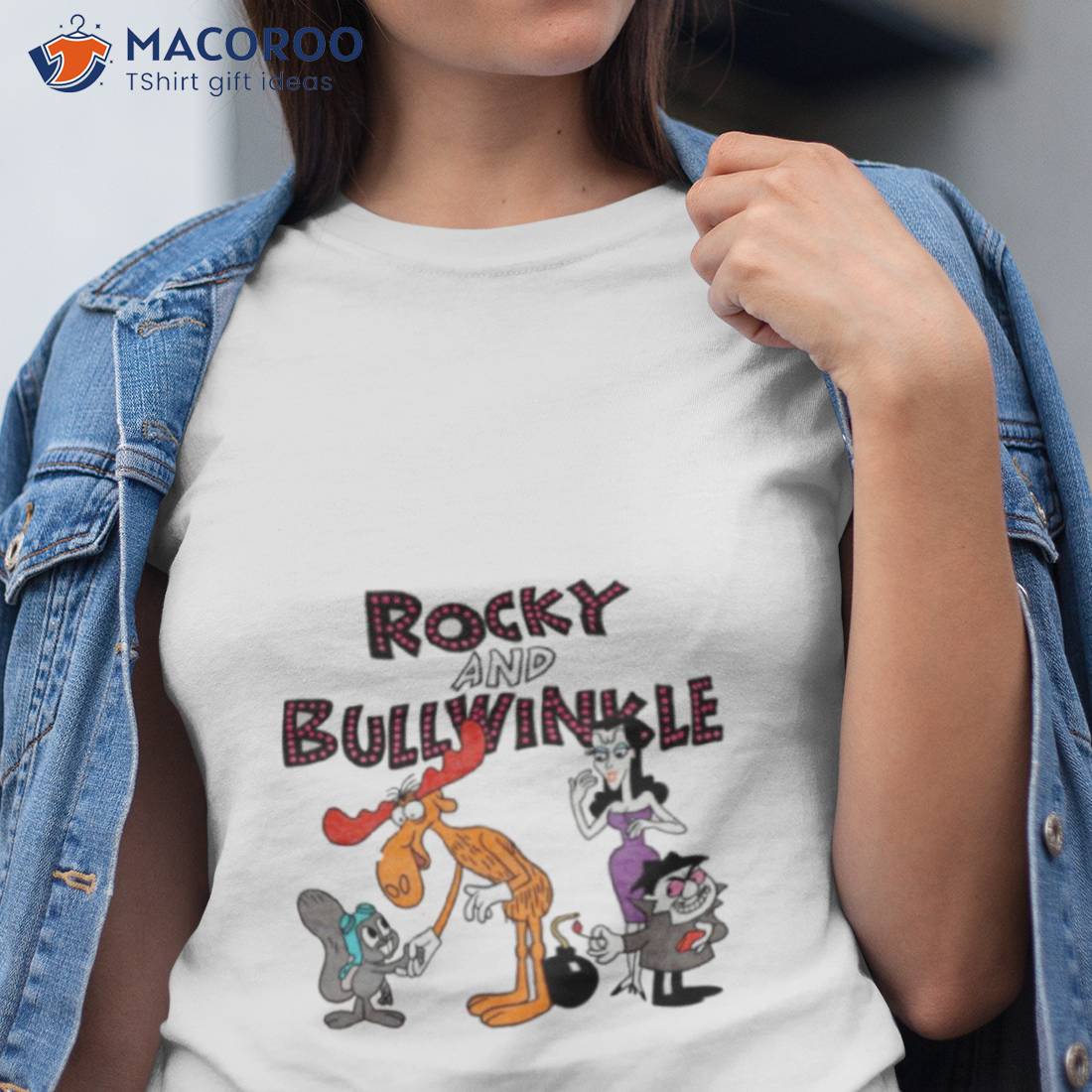 Natasha And Boris With Logotype Rocky And Bullwinkle Shirt Natasha And Boris With Logotype Rocky And Bullwinkle Shirt