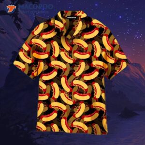 national hot dog day pattern hawaiian shirts for fast food lovers 1