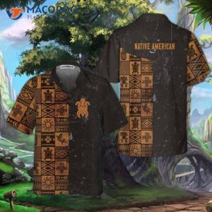 native american aztec and hawaiian ethnic pattern shirt 2