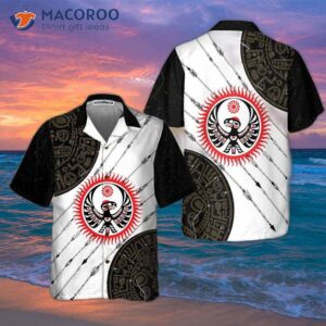 native american eagle and sun hawaiian shirt vintage ethnic pattern indigenous shirt 2