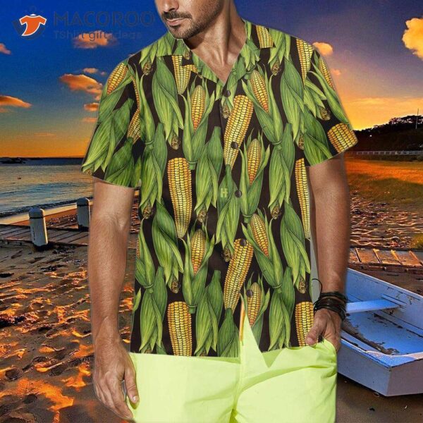 Natural Corn Cob Hawaiian Shirt, Funny Print Shirt For Adults