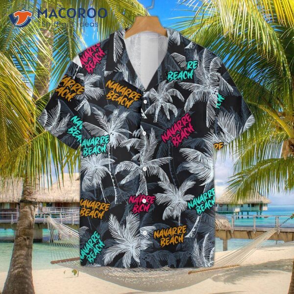 Navarre Beach Coconut Tree Seamless Hawaiian Shirt