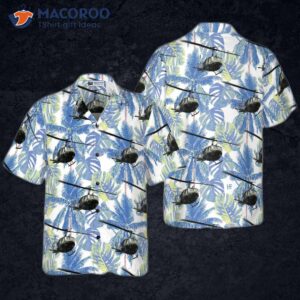 navy blue twin hued hawaiian shirt 0