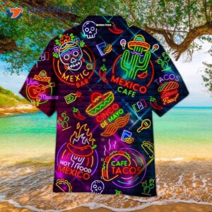 neon mexican style cinco de mayo hawaiian shirts 0