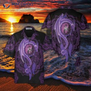 neon purple dragon mandala hawaiian shirt shirt for and 3