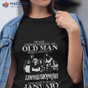 Never Underestimate A Man Who Listens To Led Zeppelin And Was Born In January Shirt