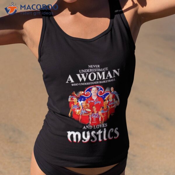 Never Underestimate A Woman Who Understands Basketball And Loves Mystics Signatures Shirt