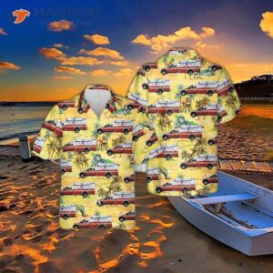 New York City Fire Departt Bureau Of Emergency Medical Services Hawaiian Shirt