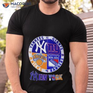 new york yankees giants knicks rangers logo shirt tshirt