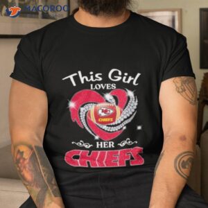 news this girl loves her kansas city chiefs heart diamond 2023 shirt tshirt