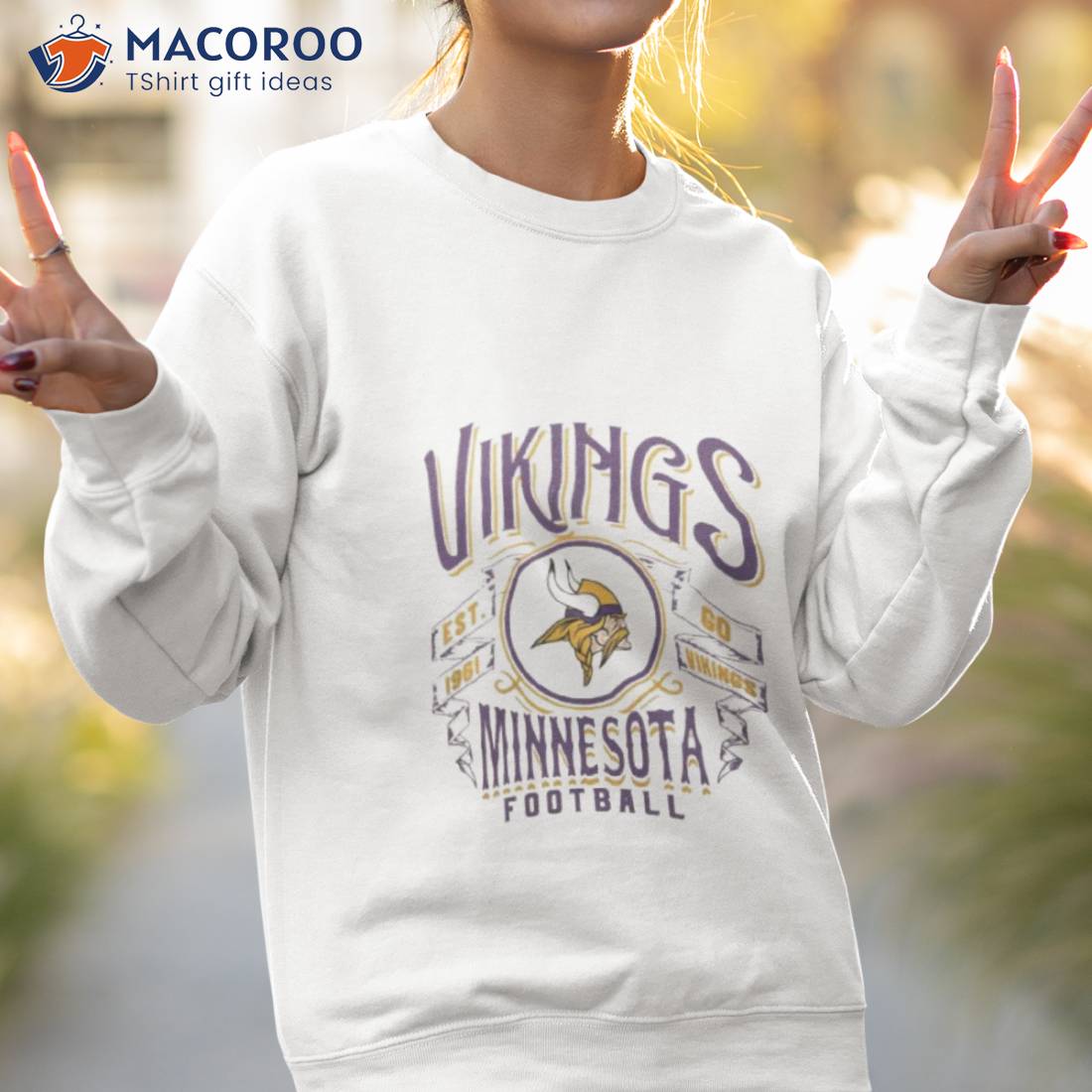 Minnesota Vikings Vintage Sweatshirt, Vintage Vikings Football Shirt