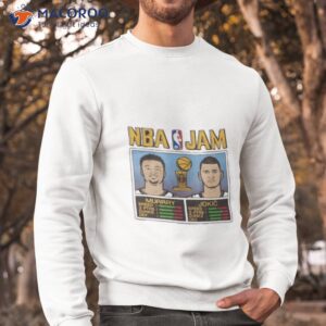 nikola jokic and jamal murray wine denver nuggets 2023 nba finals champions jam tri blend t shirt sweatshirt