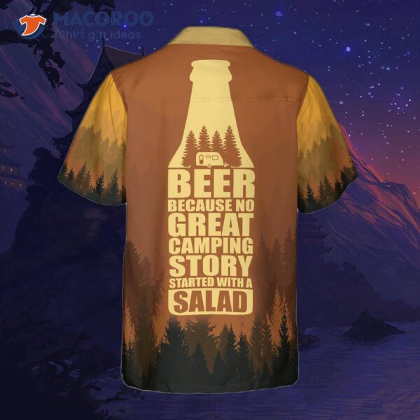 “no Great Campers’ Story Is Complete Without A Hawaiian Shirt And Beer.”