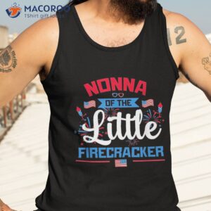 nonna of the little firecracker 4th july american flag shirt tank top 3