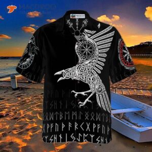 norse mythology the raven of odin hawaiian shirt 2