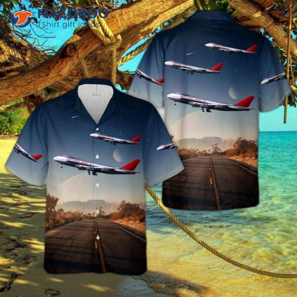 Northwest Orient Airlines Boeing 747-151 Hawaiian Shirt