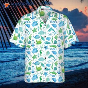 ocean fish pattern v2 hawaiian shirt 2