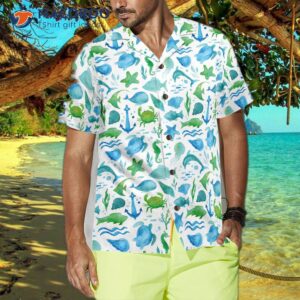 ocean fish pattern v2 hawaiian shirt 3