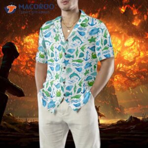 ocean fish pattern v2 hawaiian shirt 4