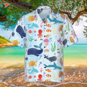 ocean fish patterned hawaiian shirt 2