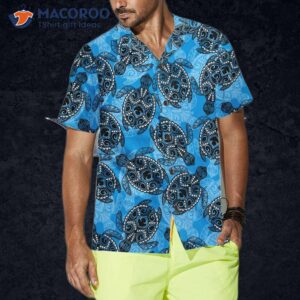 ocean turtle seamless pattern hawaiian shirt for and cool gift lover 3