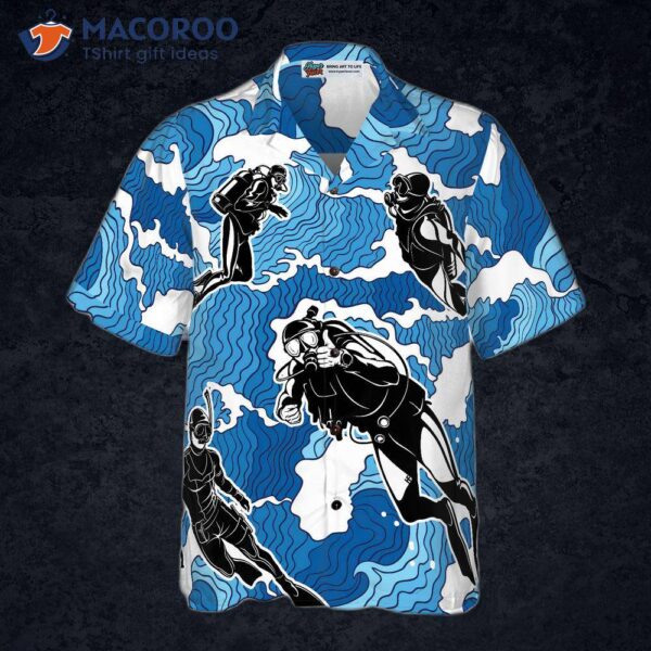 Ocean Wave Scuba Diving Hawaiian Shirt