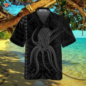 octopus in polynesian style hawaiian shirt unique shirt for 2