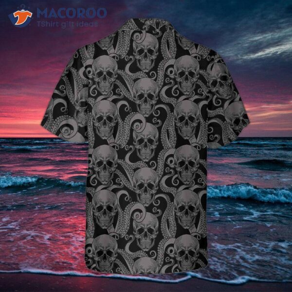 Octopus Tentacles And Skull Hawaiian Shirt, Cool Shirt For