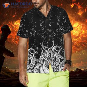 octopus tentacles with ocean bubbles hawaiian shirt cool best print gift 3