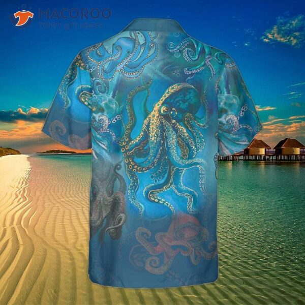 Octopus Under The Ocean Hawaiian Shirt, Short-sleeve Shirt For