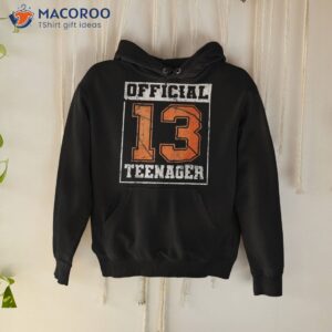 official teenager 13 year old 13th birthday boy basketball shirt hoodie