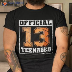 official teenager 13 year old 13th birthday boy basketball shirt tshirt