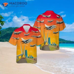 Oklahoma Air National Guard F-16c Block 42e Fighting Falcons Hawaiian Shirt