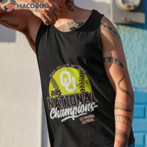 oklahoma sooners 2023 ncaa softball womens college world series champions overlay t shirt tank top 1