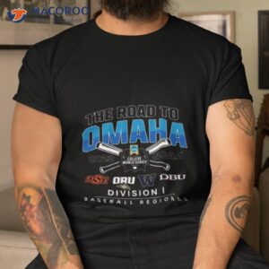 oklahoma state 2023 ncaa di baseball regional the road to omaha shirt tshirt